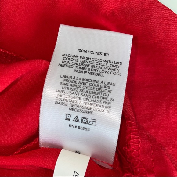 Express Red Ruffle Dress - Picture 3 of 4